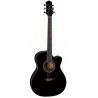 акустическая гитара с вырезом, цвет - черный